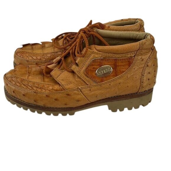 Genuine Ostrich & Python Leather Handmade Casual Shoes Size 6 - Picture 2 of 5